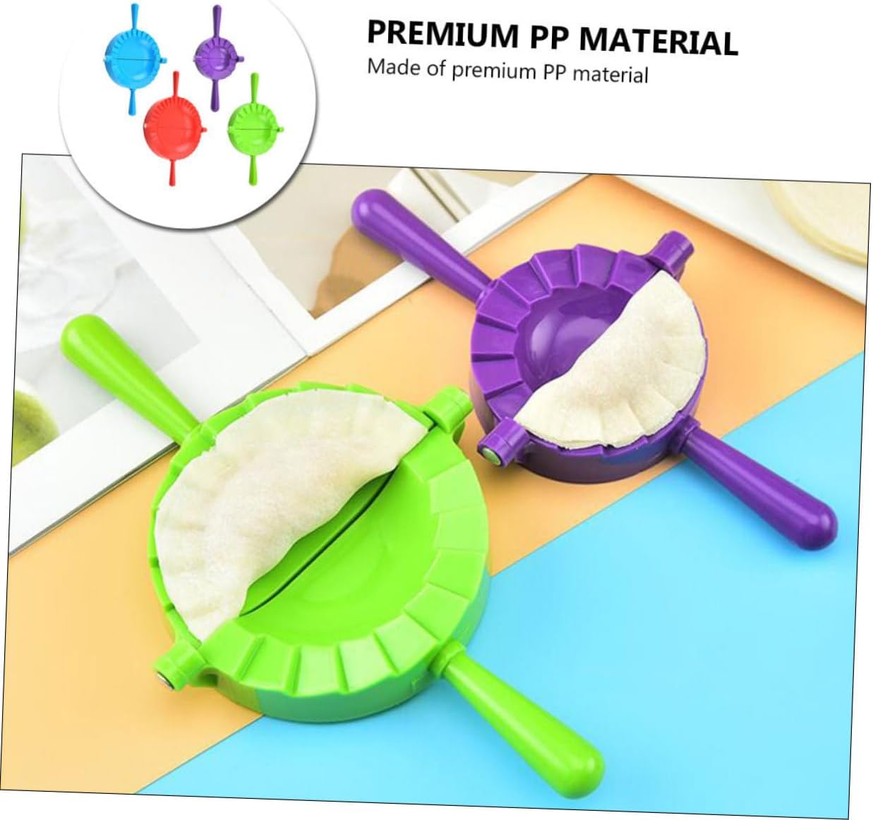 COLLBATH Dumpling Maker Press Set 4 Sizes Tools Pp Supplies Easy Clean Professional Look