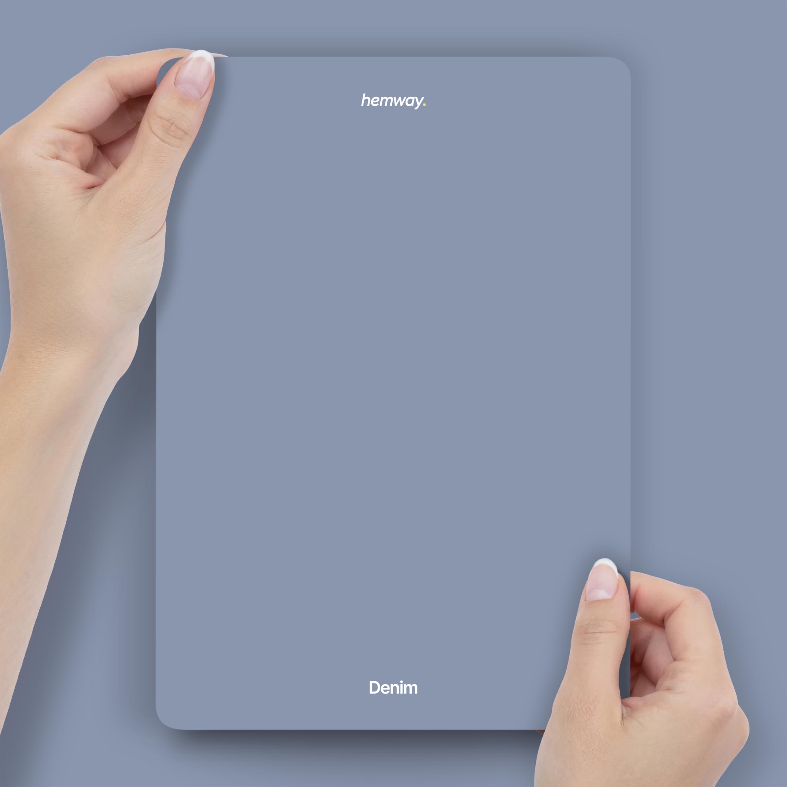 Hemway Denim Blue Peel & Stick Sample Chalk Based Furniture Paint | A5 Accurate Colour Swatch, Mess-Free Alternative to Paint Tester Pots, Easy To Use, Eco-friendly, Interior Furniture