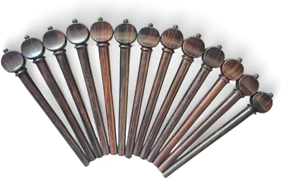 Lute Pegs Set of 13 AAA Quality Handmade Pegs for Baroque Lute, Oud, and Other String Instruments Rosewood, Ebony, or Boxwood Options Tapered Pegs ROSE WOOD 7.5/5.5/85