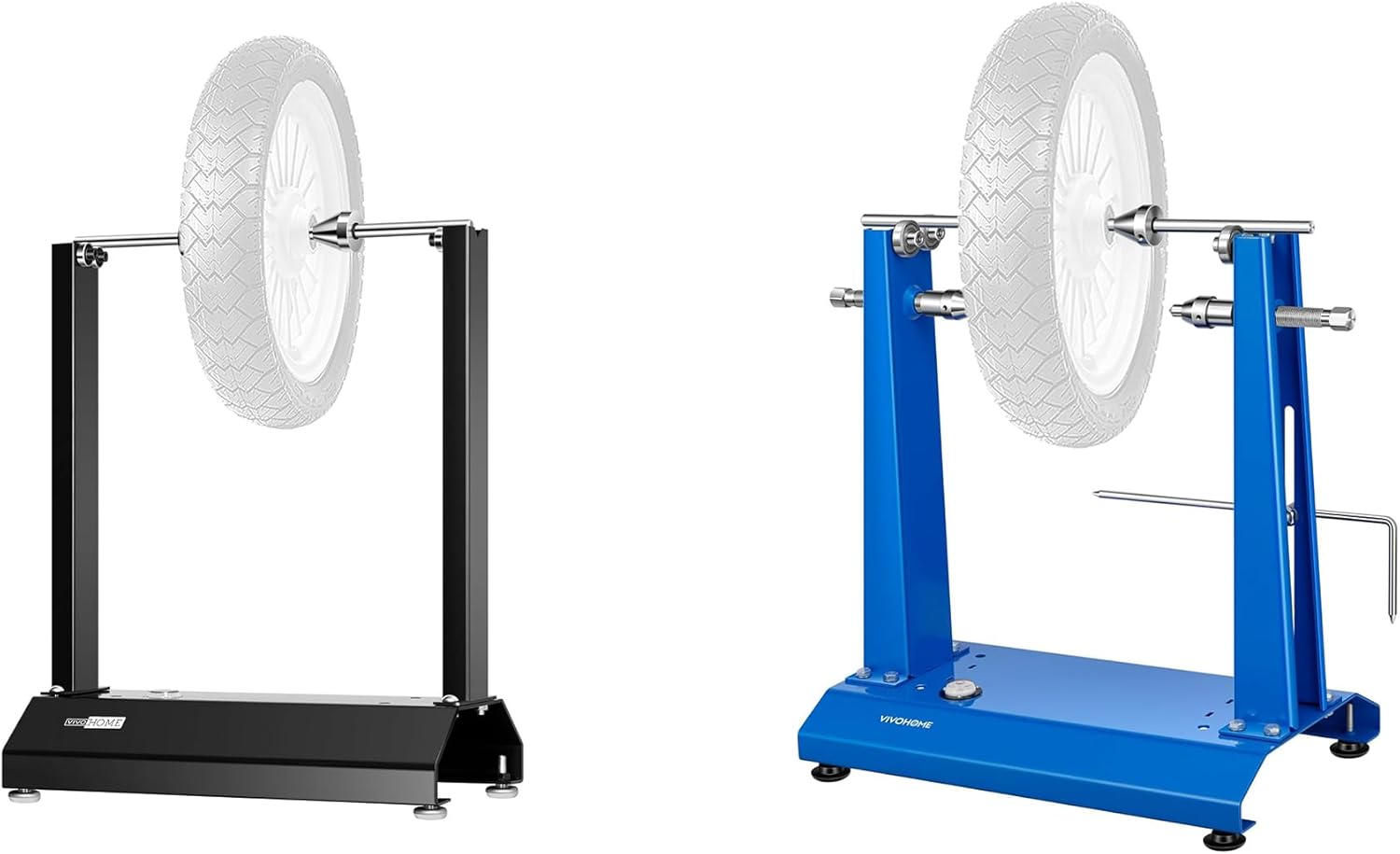 VIVOHOME Motorcycle Bike Wheel Balancer & Truing Stand, Spin Static Truing Stand and Tire Balancing Tool for Most Motorcycles and Sport Dirt Bikes with Adjustable Centering Cones