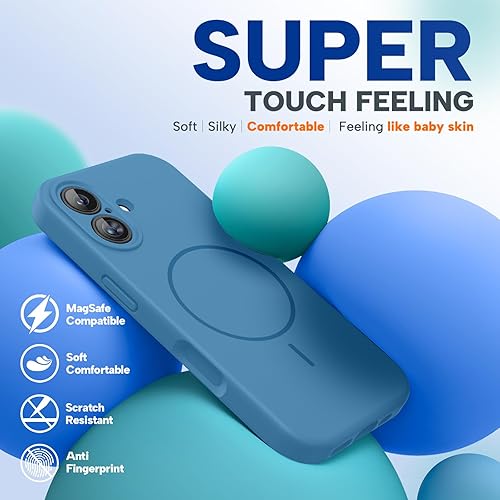 Miniatura 515 de Miracase - Funda diseñada para iPhone 11 con protector de pantalla, funda de goma de silicona líquida, protección total contra caídas y a prueba