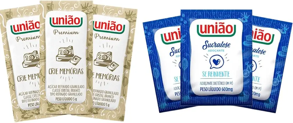 Adoçante União 100 Saches Diet Sucralose + Açucar Uniao 100 Saches Kits na Web
