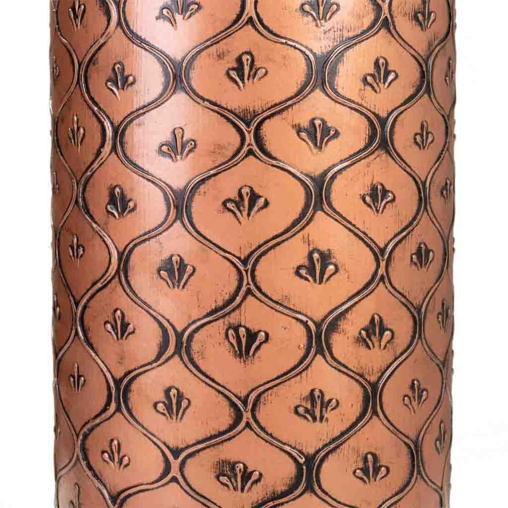 WANDERLUST DECO Jarrón Negro y Dorado 15x15x50