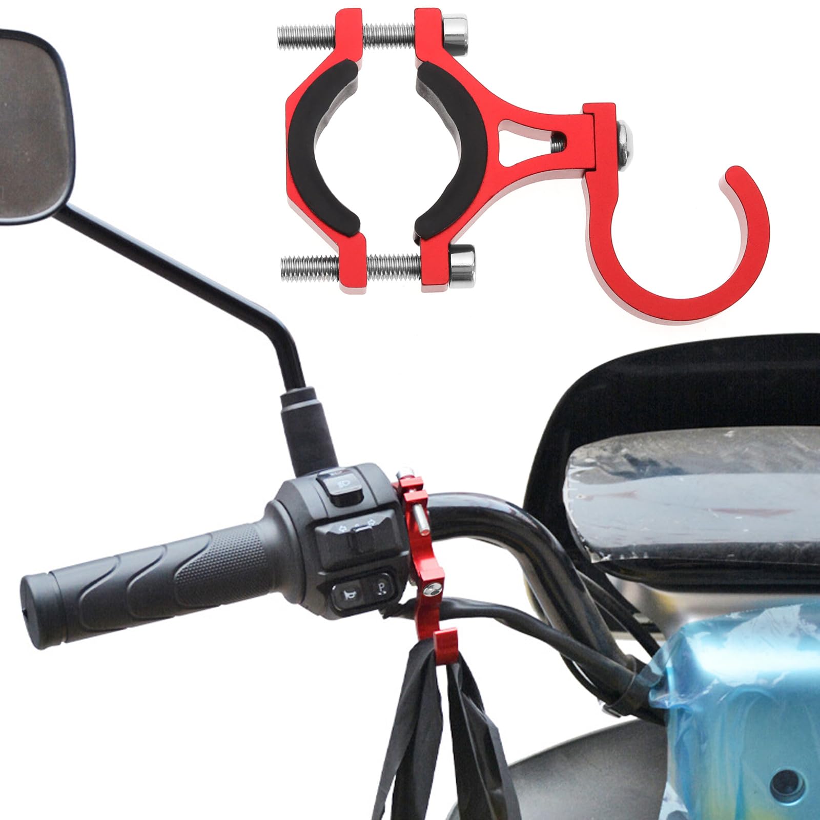 EMSea Electric Scooter Hook Universal Scooter Hook Aluminium Hanger Hook Multifunctional Scooter Hanging Hook Accessories for Rods with Diameters of 1.9-3.6cm - Image 3