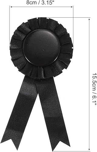 Miniatura 2 de PATIKIL Cinta de premio en blanco, 12 cintas de roseta de reconocimiento de premios honorables para bricolaje, fiesta, boda, competencia, deporte,