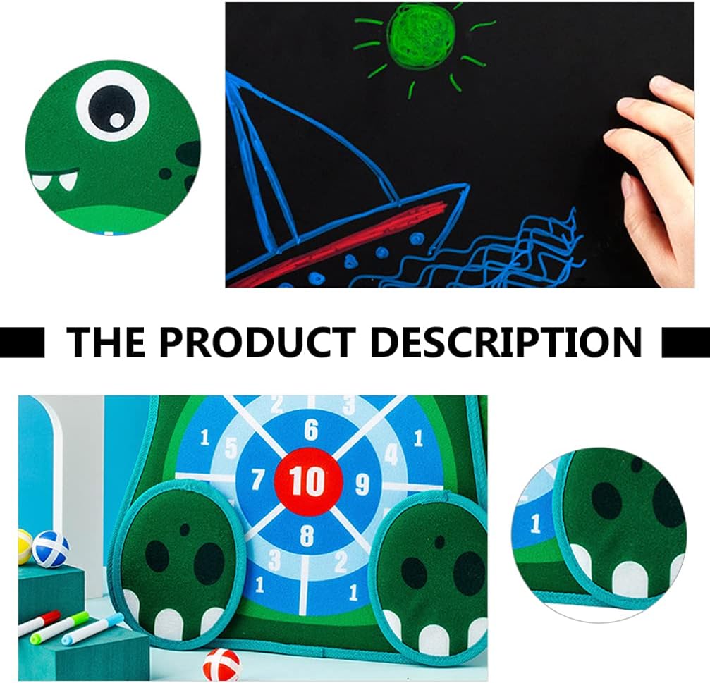 BESTOYARD Dart Board Game with Sticky Balls Dinosaur Safety Dart Board Indoor Outdoor Tossing Game Shooting Toy for Students Kids Office : Sports & Outdoors