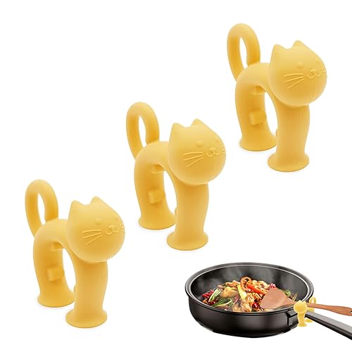 Non-Slip Silicone Spoon Rest - 3 Pcs Cat Shaped Spatula