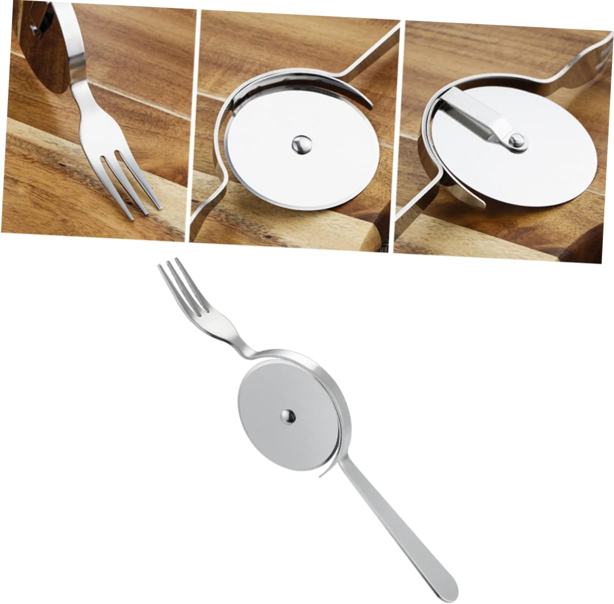 Pizza Cutter Pizza Wheel Cutter Pie Baking Pizza Steel Cake Shovel Pizza Cutting Tools Pizza and Fork