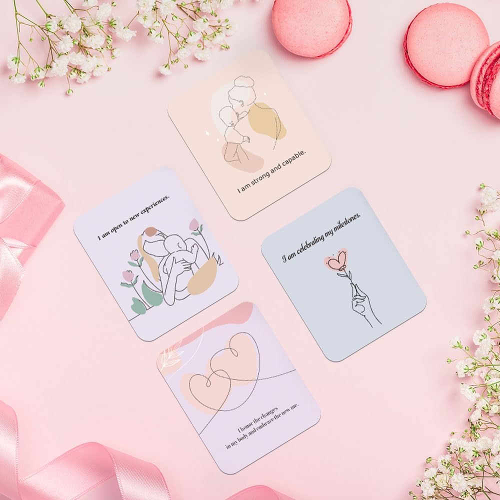 Cartes d'affirmation pour nouvelle maman - Lot de 45 - Cadeau fête des mères - Messages d'autonomisation - Essentiels post-partum