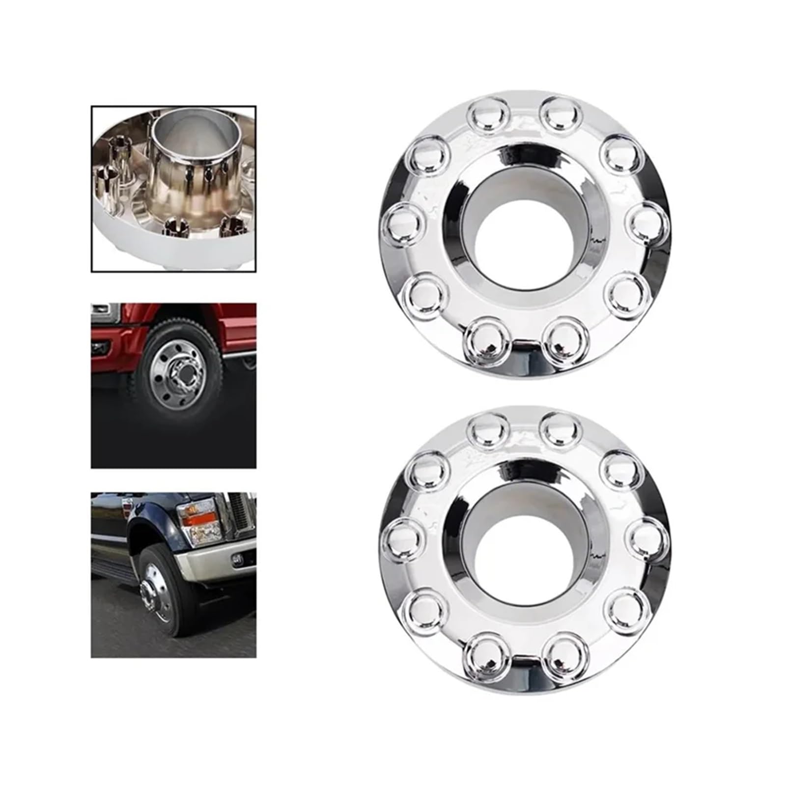 Enjoliveurs centraux de roue avant Auto Modified Super Duty 5C3Z1130NA Compatible Pour Ford F450 F550 05-17 (2 pièces)