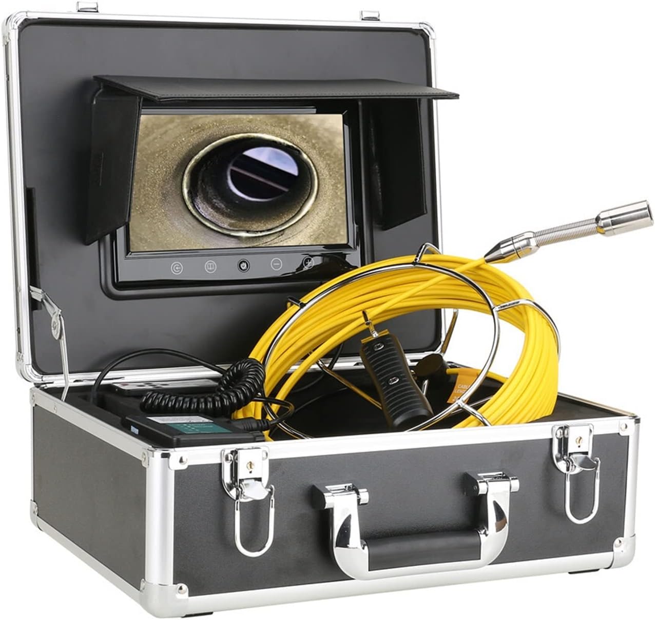 Sewer Camera Sewer Camera Wireless WiFi 20/30/50M Pipe Inspection Video Camera,Drain Sewer Pipeline Industrial Endoscope 9inch LCD Monitor with DVR with LCD Monitor