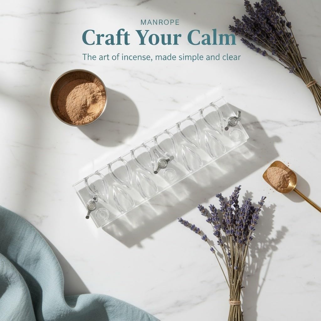 Alasum Mini Molde para Incienso de reflujo: Molde cónico de acrílico Transparente para Manualidades, aromaterapia, Ceremonias y decoración de Ocasiones Especiales.