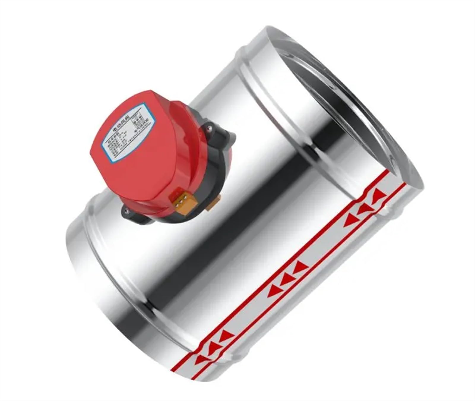 Napęd zaworu amortyzatora powietrza 220 V, 24 V, 12 V, 1 Nm, elektryczny zawór kanału powietrznego, 60-200 mm ze stali nierdzewnej (200 mm DC12V)