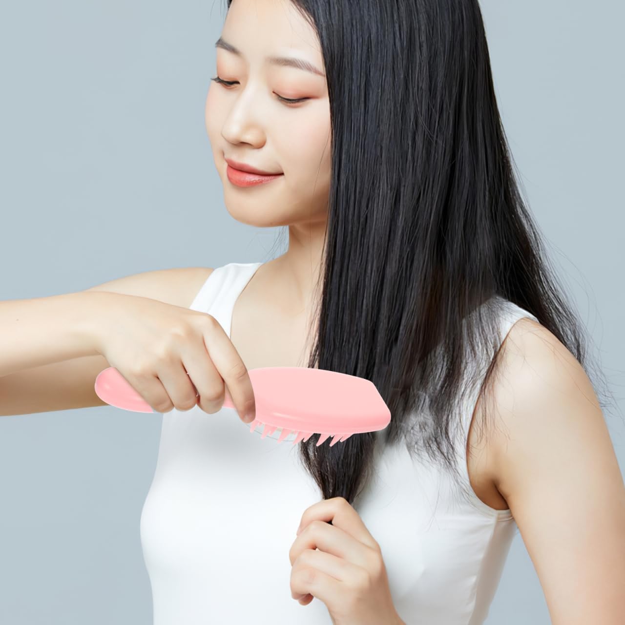Scalp Massager Shampoo Brush with Handle Dandruff Comb Hair Scrubber for Washing Hair Scalp Scrubber for Deep Cleaning Massage 8.11 X 2.24 X 0.82 in Plastic