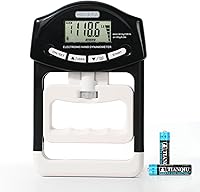 Vista 12 de Handeful Probador de fuerza de agarre, dinamómetro de agarre de mano (198 libras / 90 kg), medición de agarre electrónico para uso deportivo en casa