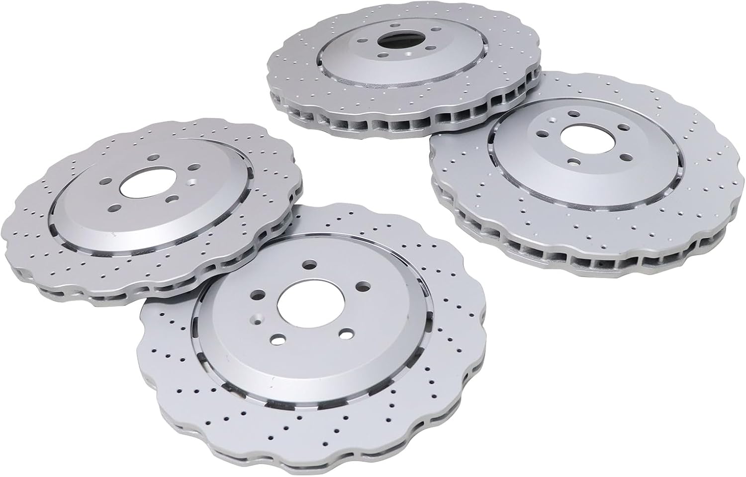 SecosAutoparts Front& Rear Disc Brake Rotors Compatible with Audi RS7 Models 2014-2018 4.0L # 4G8615601E 4G0615301AH