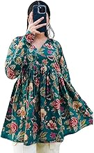 MEERA FAB Cotton Short Kurti Stylish Women's Floral Printed Top