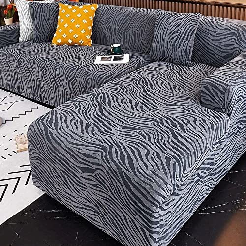 XTHY Estiramiento Alto Funda para Sofá Funda De Sofá Chaise Longue Derecho/Izquierdo Seccionales Cubre Sofa En Forma De L Suave Duradero Funda Sofa Color Sólido Lavable Protector para Sofá Cover
