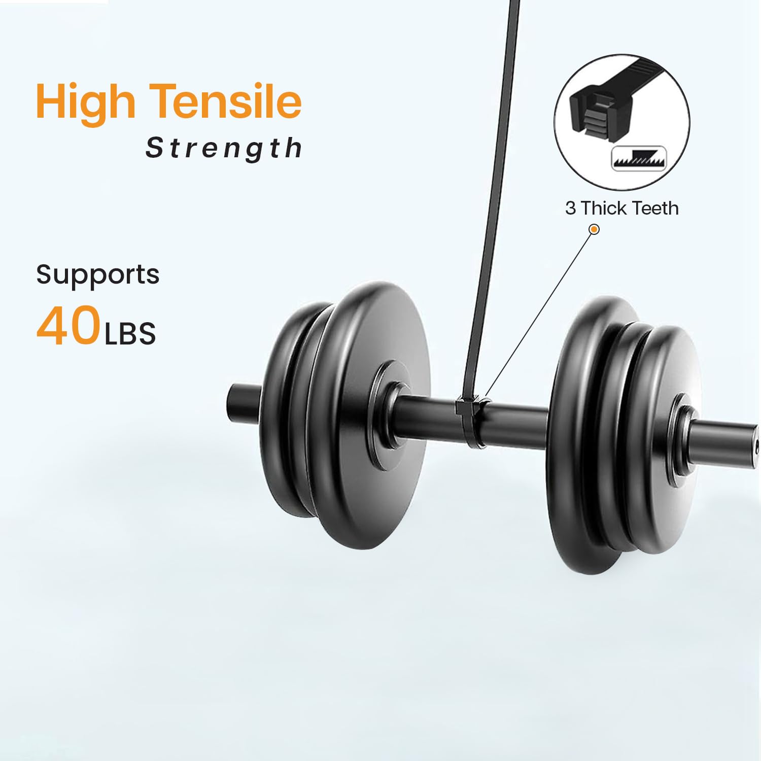 Nirah Zip Ties 8 inch (1000 Pack), 40lbs Tensile Strength, UV Resistant Nylon Cable Ties, Self Locking Wire Ties for Wire Management, Indoors, Outdoors, Wet and Dry use by Nirah