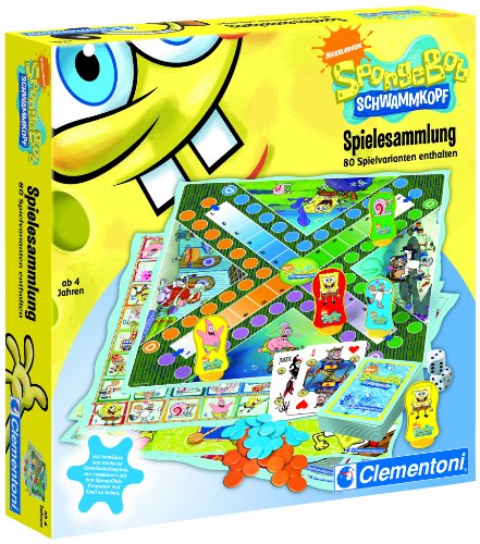 Preisvergleich Produktbild Clementoni 69740.3 - SpongeBob - Spielesammlung - 80 Spielvarianten