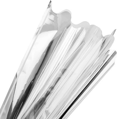 Miniatura 3 de KEILEOHO 300 fundas para ramo de flores, bolsas de plástico para envolver flores, fundas transparentes para ramo de flores con tiras, bolsas de