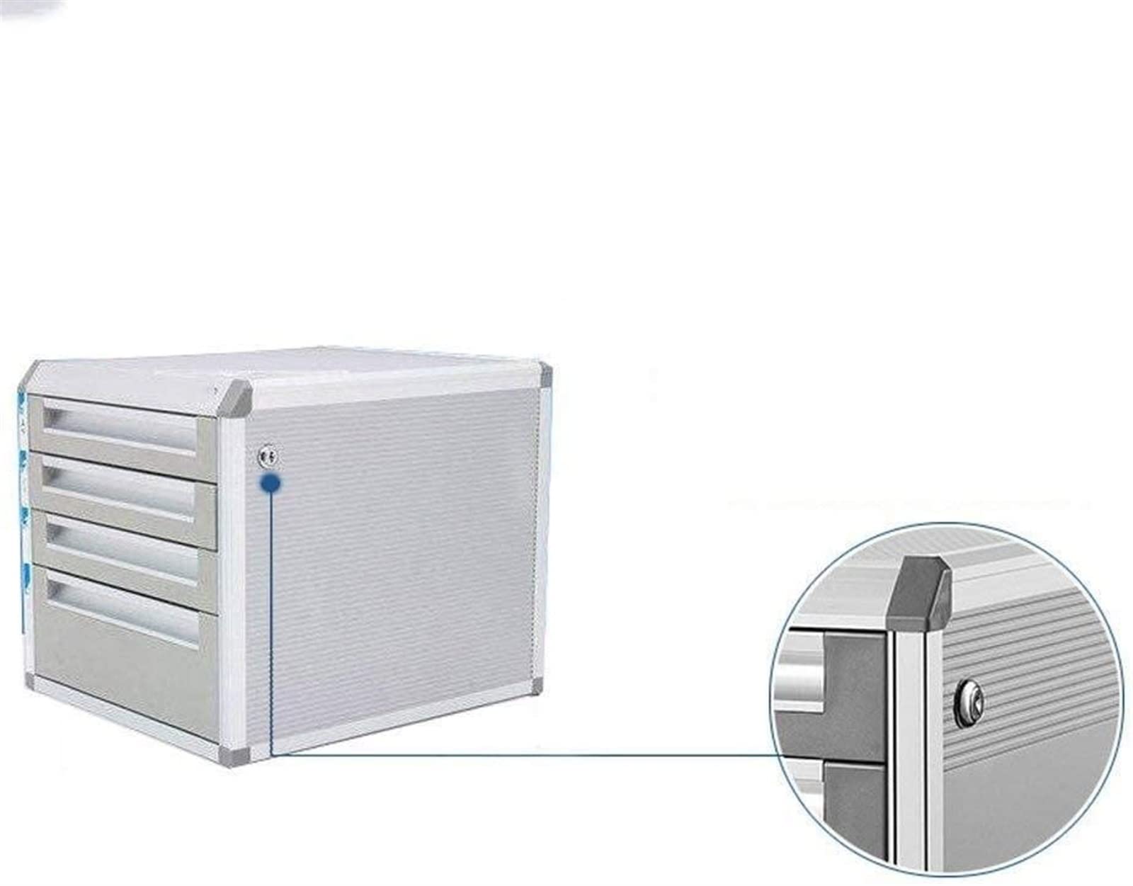 ZBZFGE Archivador de Metal con Cerradura Cajón de Oficina de Varias Escritorio de Almacenamiento para el hogar y la Oficina Solución de Almacenamiento de Archivos Elegante para un Espacio de Trabajo