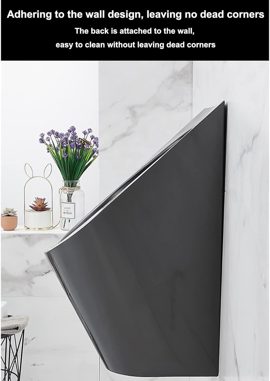 Stainless Steel Wall-Mounted Automatic Flushing Urinal With Infrared Sensor, Smart Non-Contact Drainage