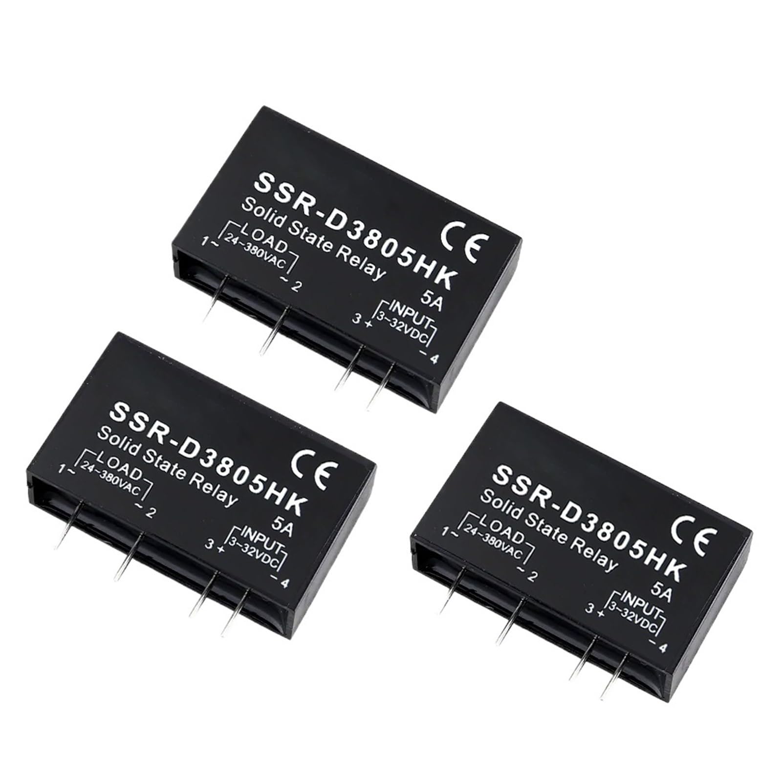 Relais statique SSR-D3803HK DC-AC broches 3A pour automatisme et PCB - 7