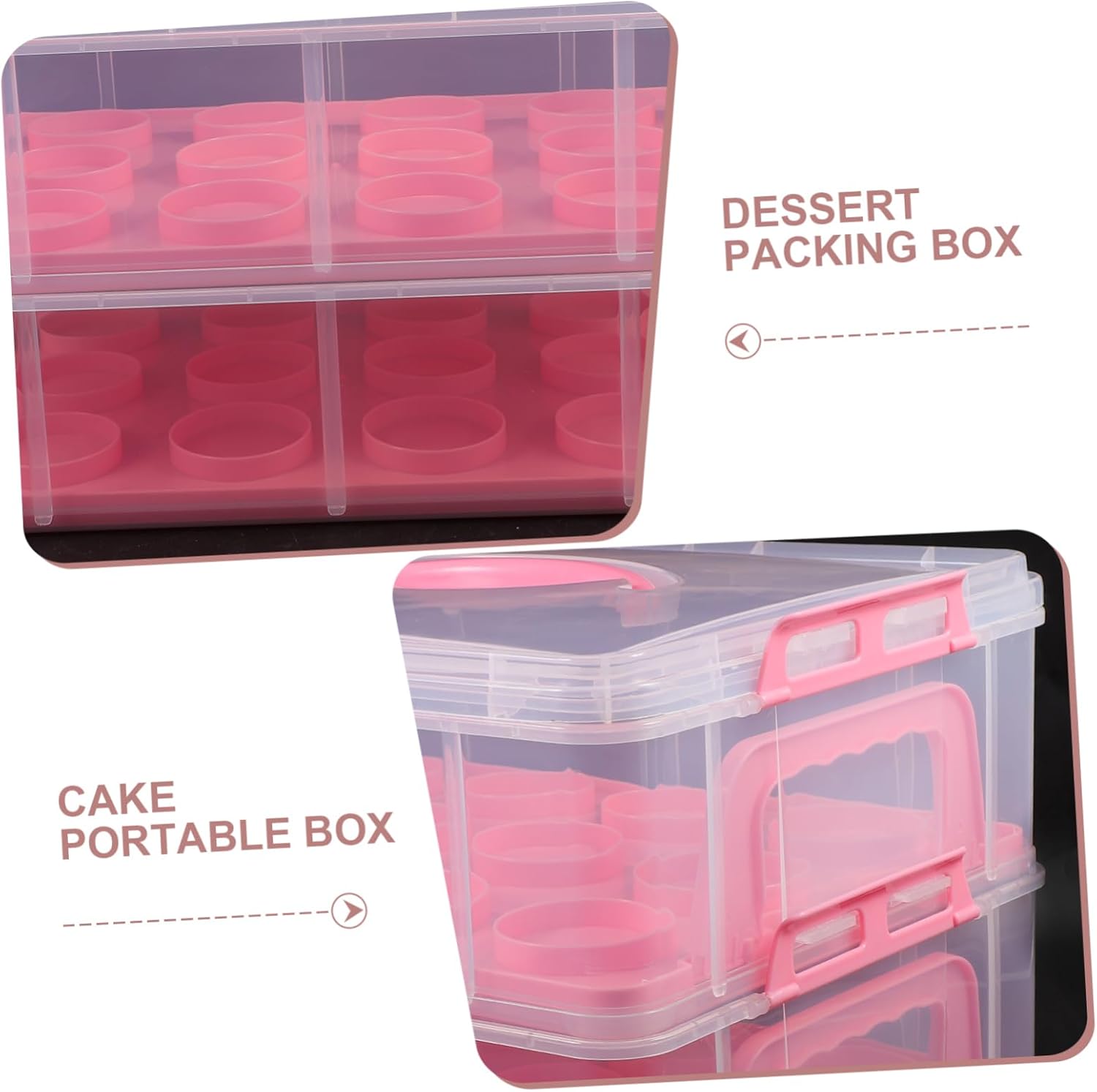 Multi-layer Cupcake Storage Box Portable Container for Easy Cake Transport Two Design for Birthdays and Special Occasions Cupcake Carrier