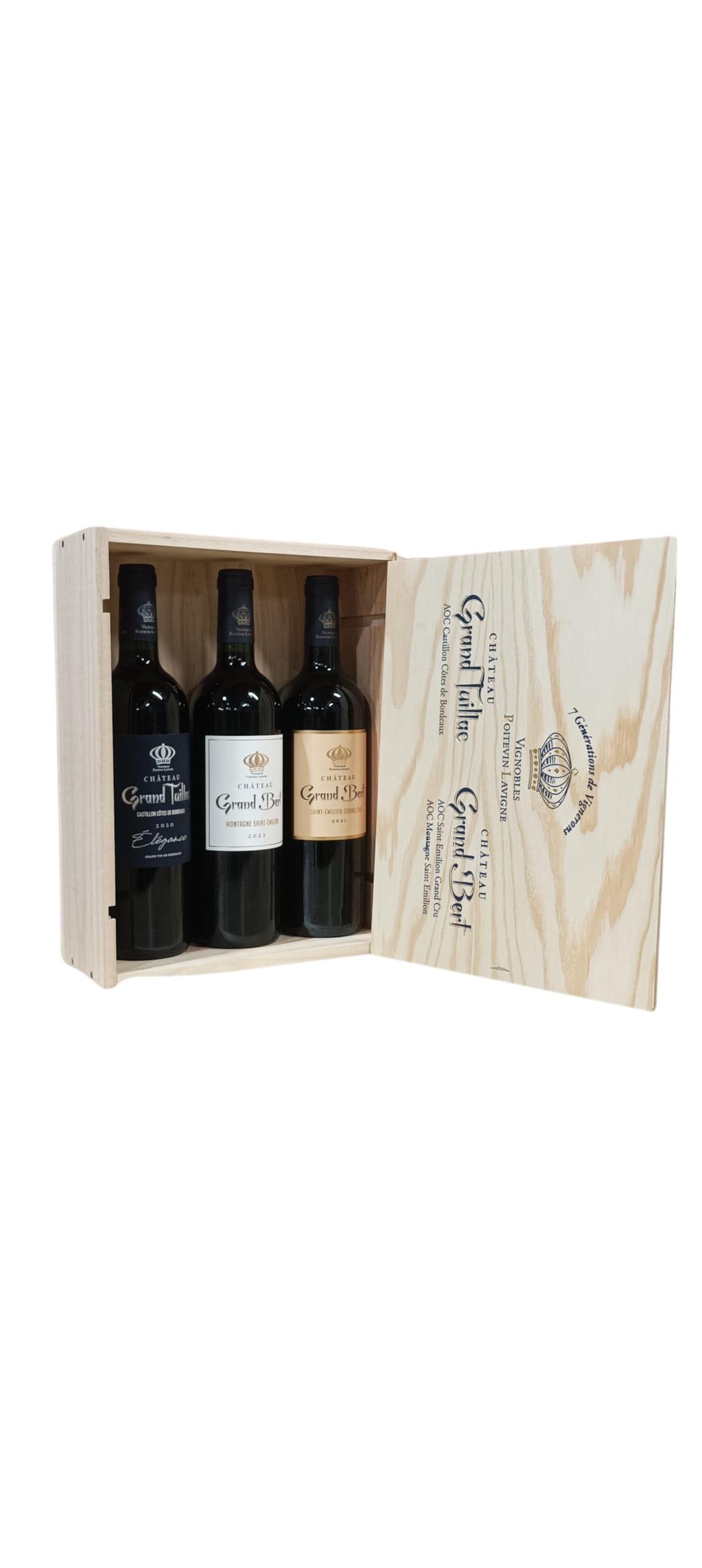 CHATEAU GRAND BERT & Château Grand Tuillac - Coffret Découverte 3 Bouteilles - Saint Emilion Grand Cru & Castillon Côtes de Bordeaux