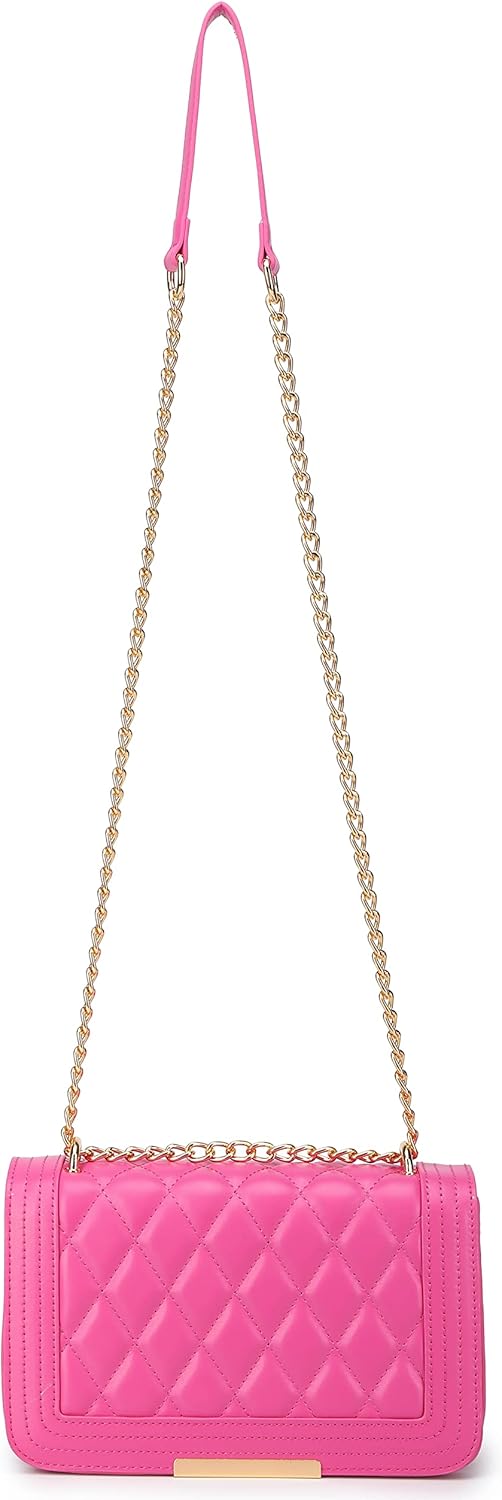 lola mae Crossbody Bags for Women Fashion Quilted Shoulder purse with Convertible Chain Strap Classic Satchel Handbag | Fashion, Quilted, Classic - Image 6