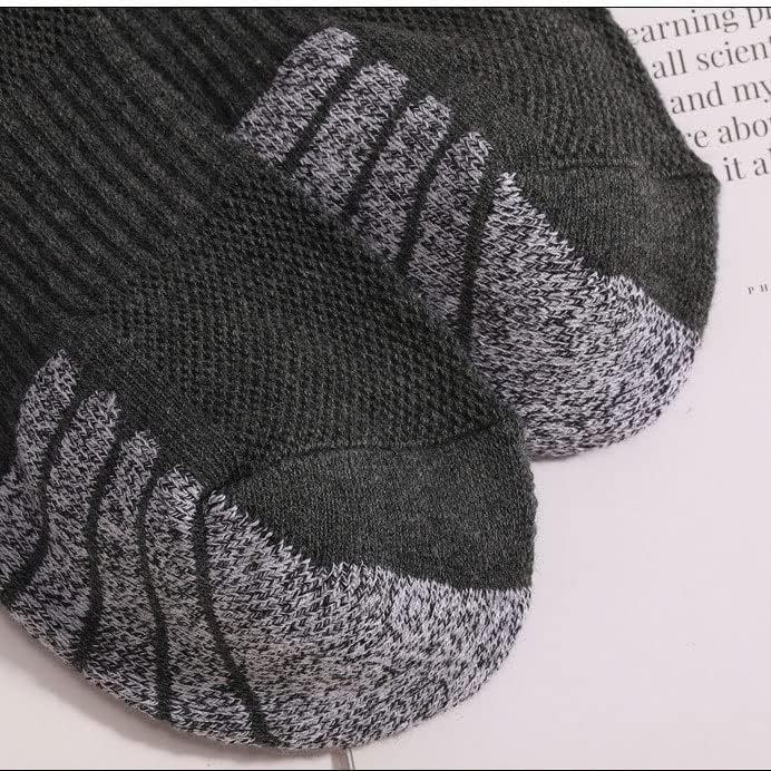 6 Pack Men's Women's Ankle Running Socks Low Cut Cushioned Athletic Sports Socks (Color : 6 Black, Size : X-Large)