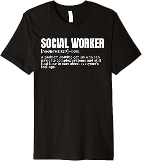 Funny Social Worker Problem-Solving Genius Definition Occupa Premium T-Shirt