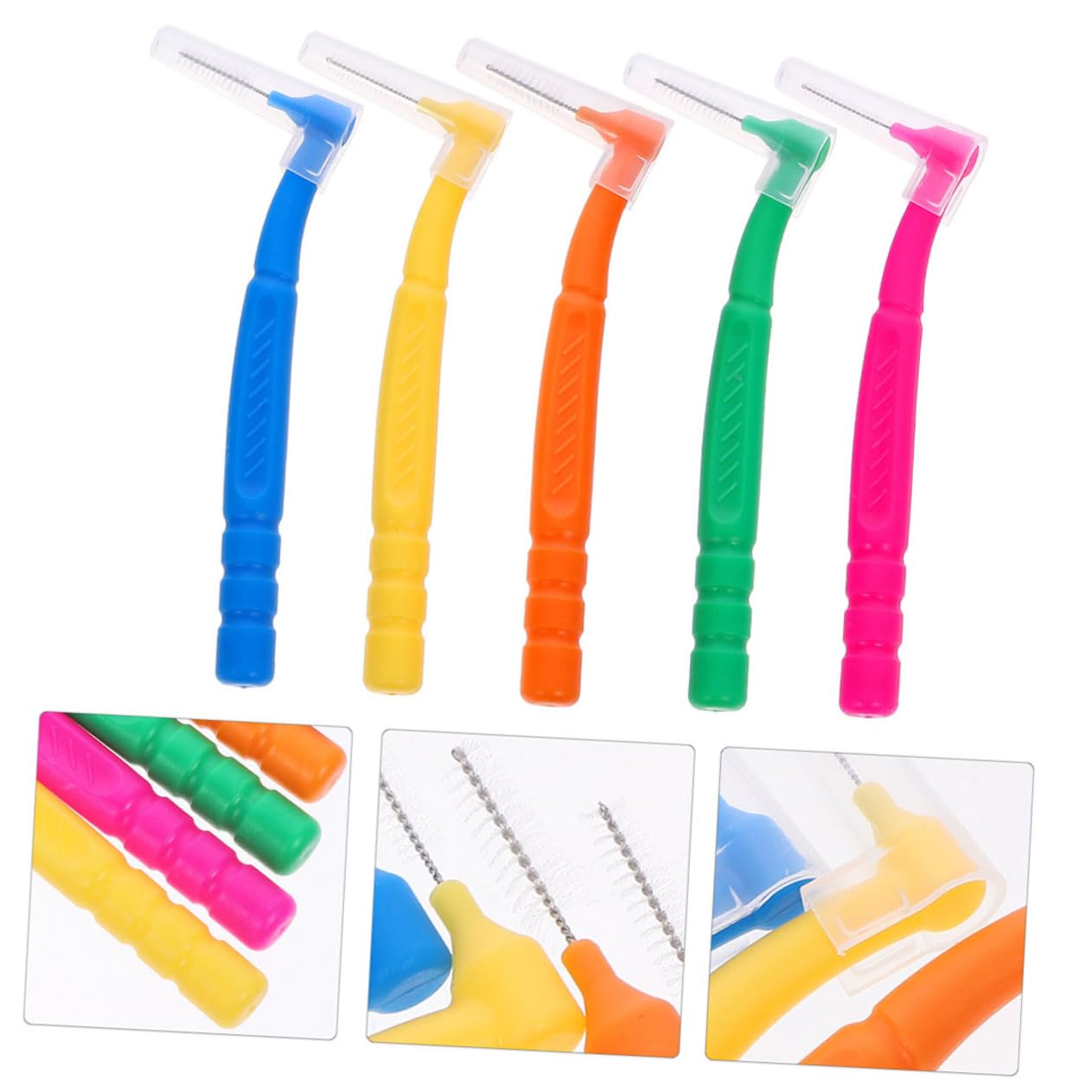 BESTYASH 5 Series Cepillo Interdental Termina Cleaner Brush Adulto Fácil Pequeño Delgado Cepillo De Cepillo De Limpieza De El Plastico 30 Piezas X 5