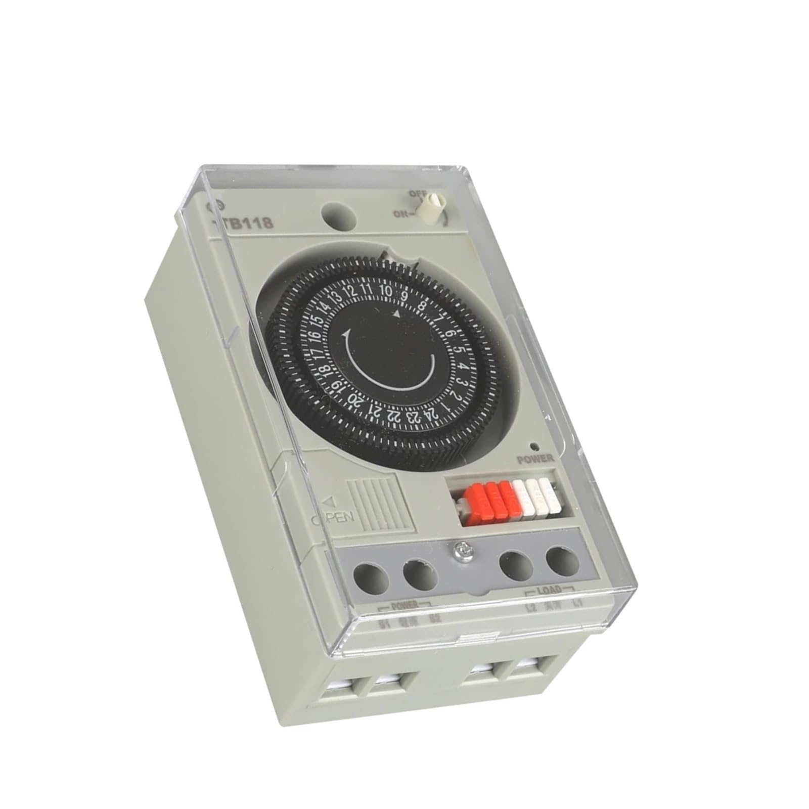 110V Eingebaute Batterie Mechanische Zeitschaltuhr Mini-Zeitschaltuhr mit 48-maligem EIN-/Ausschalten pro Tag Zeiteinstelleinheit 30min