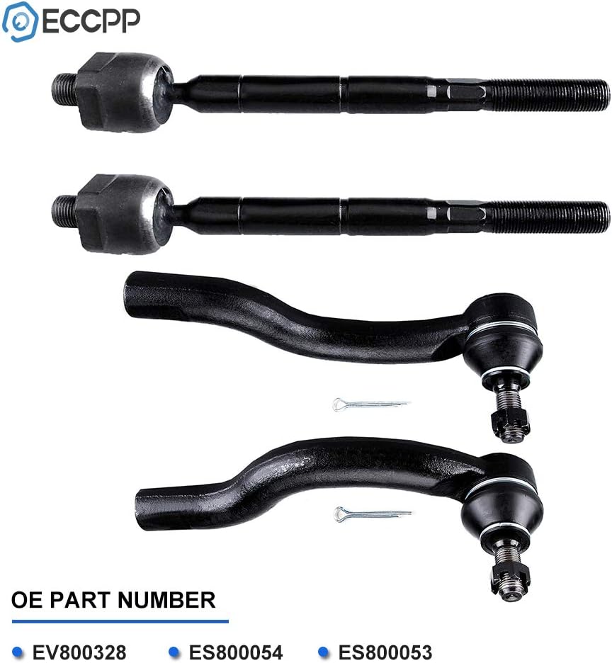 ECCPP 4pcs Front End Suspension Kit Inner and Outer Tie Rod Ends 2006-2015 for Toyota For Rav4 Sport Utility