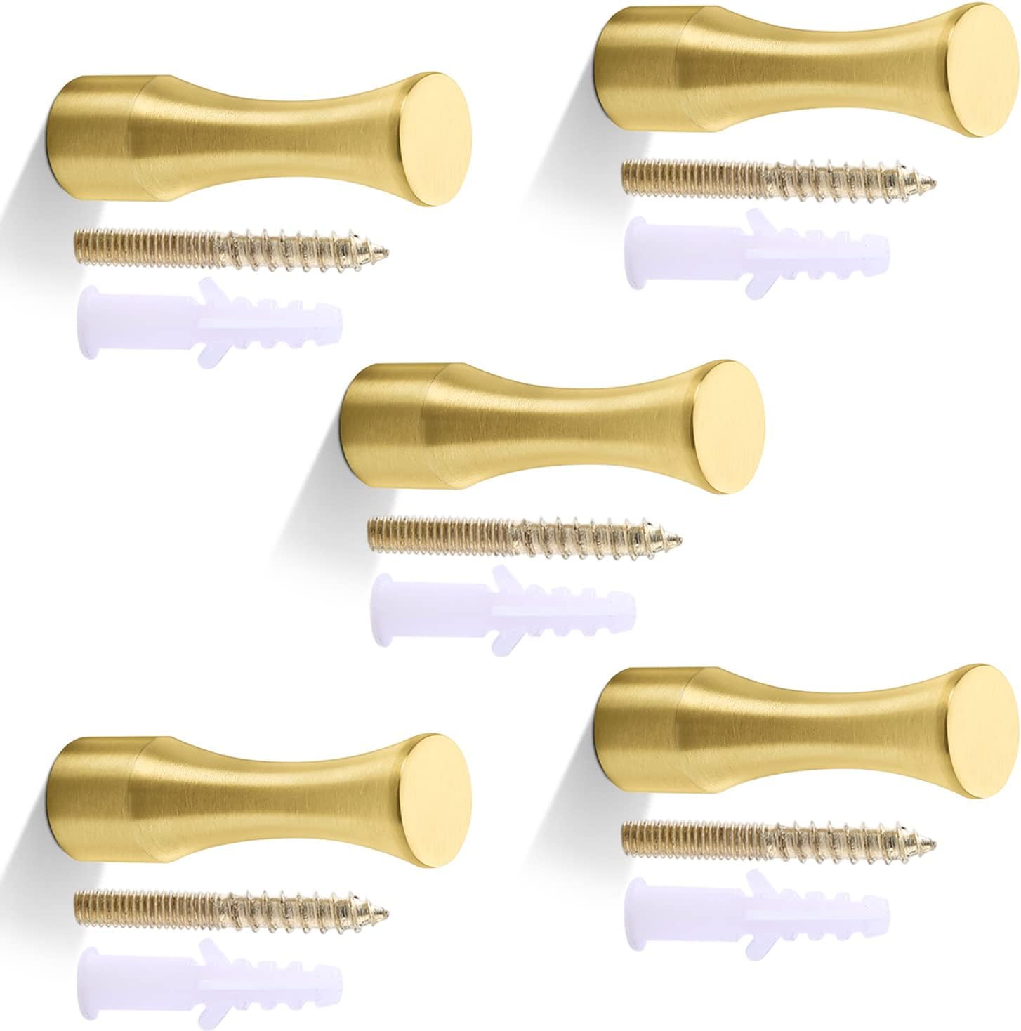 LIERONE Pack Modern Wall Hooks Gold Brass, Wall UK Ubuy