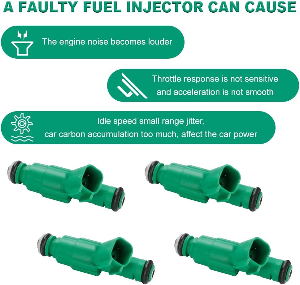 JDMON Fuel Injectors Compatible with Mazda 3, 5, 6 2.3L L4 2003 2004 2005 2006 2007 Replacement for 0280156193 L36113250 B6E818230 842-12320 84212320 FJ831
