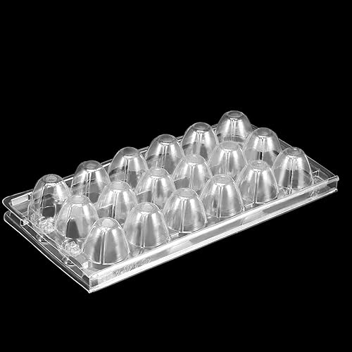 Miniatura 4 de JAPCHET Paquete de 100 cartones de huevos de codorniz de rejilla, cartones de huevos de codorniz reutilizables a granel, contenedor de plástico