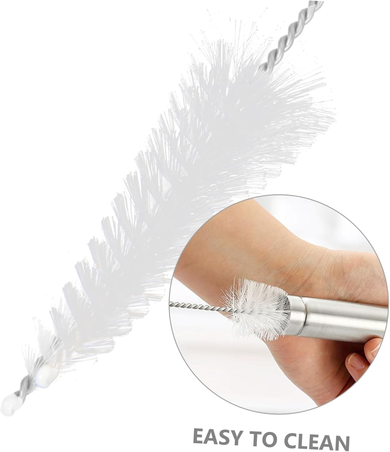 Amosfun Stainless Steel Turkey Baster Set Cleaning Brush 2-Piece Meat Flavor Injector Kit for BBQ and Grilling