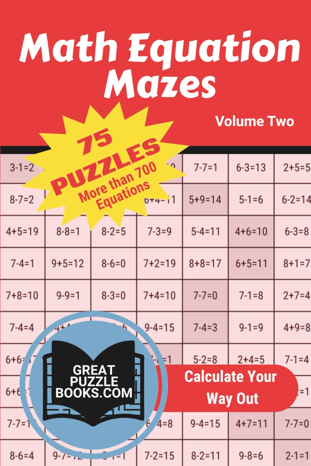 Math Equation Mazes: Volume Two: Easy Equations