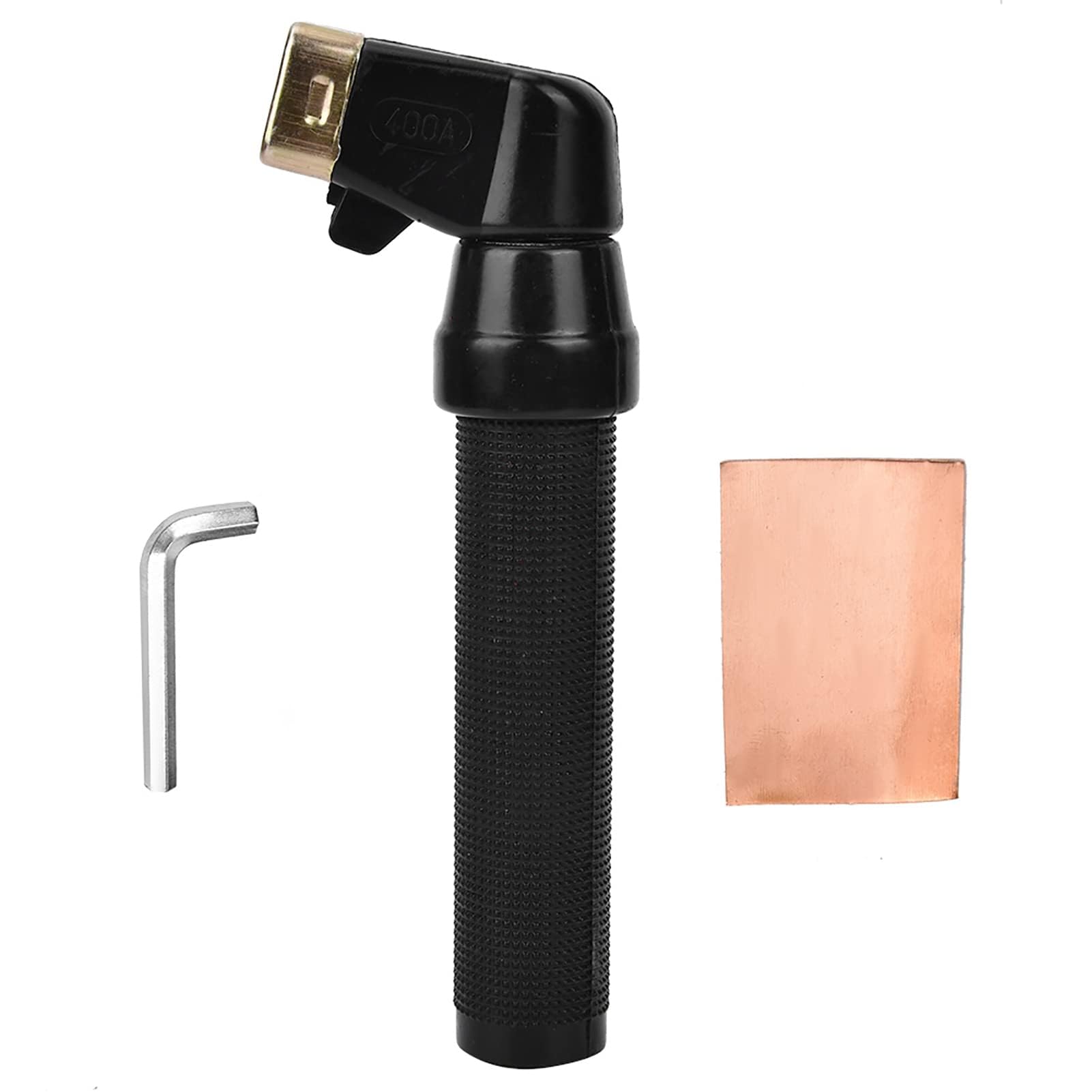 Juego de herramientas de soldadura de 400 A con mango ergonómico, ajuste universal para 400 ~ 500 A, diseño compacto y tamaño pequeño (negro)