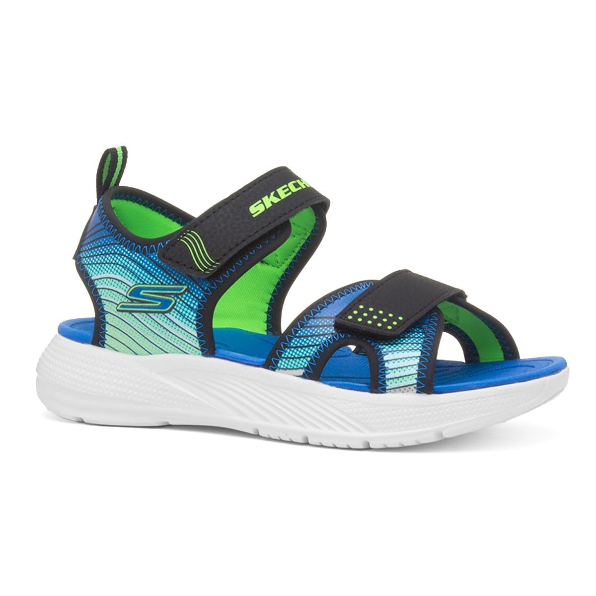 Skechers Microspec-Płaskie Sandały Dziecięce Dziecko, Czarny, 21 EU, Czarny (Black), 21 EU
