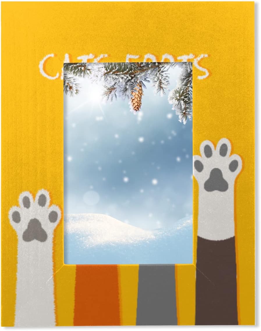 RIRIX Cute Cat Feet 4x6 Picture Frame Artwork Diploma Sea Picture Frame