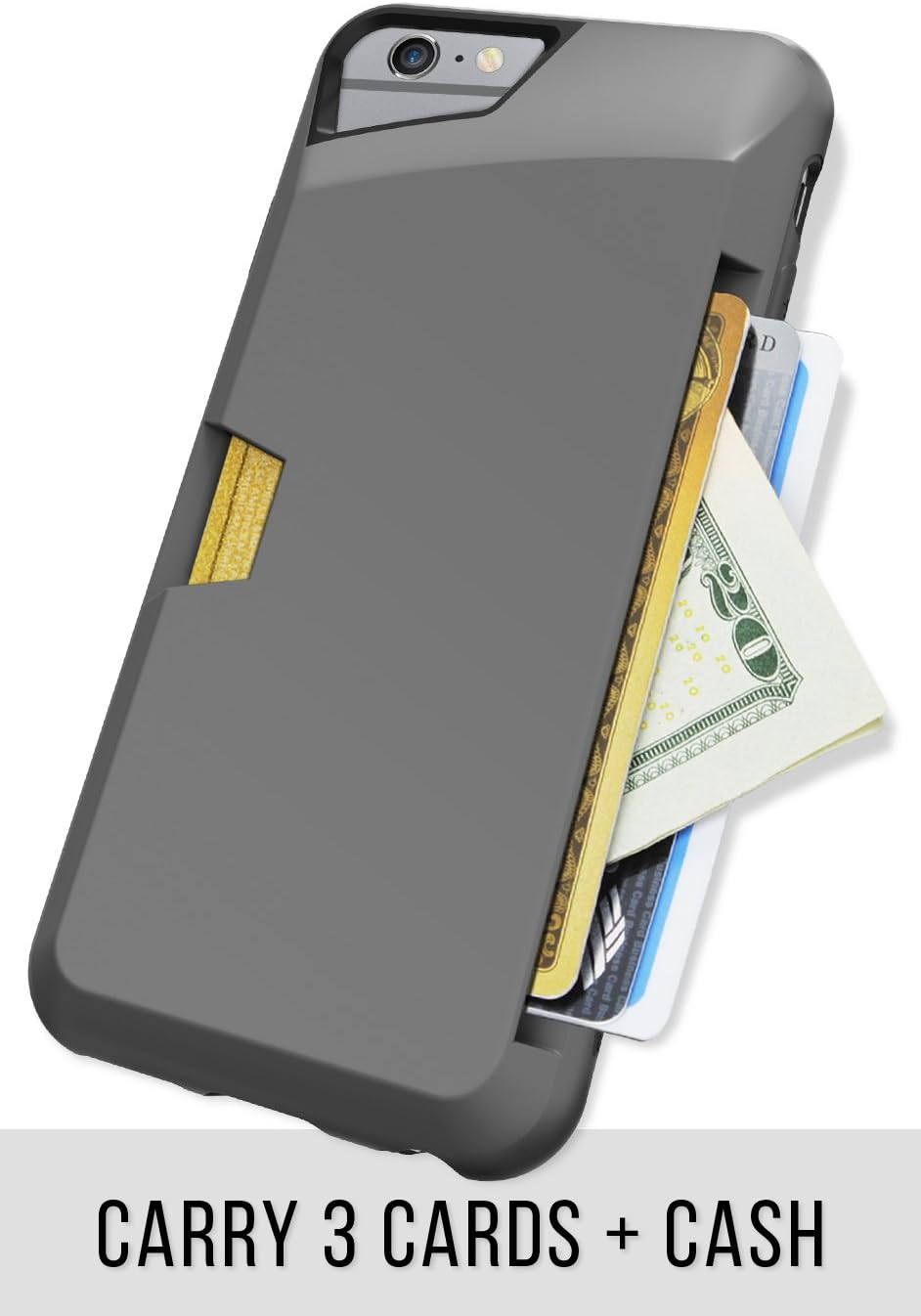 Silk iPhone X/XS Wallet Case - Wallet Slayer Vol. 1 [Slim + Protective] Credit Card Holder for Apple iPhone 10s/10 (Silk) - Gunmetal Gray
