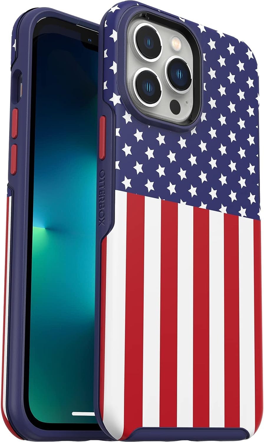 OtterBox Symmetry Series+ Case with MagSafe for iPhone 13 Pro Max & iPhone 12 Pro Max (Only) - Non-Retail Packaging - American Flag