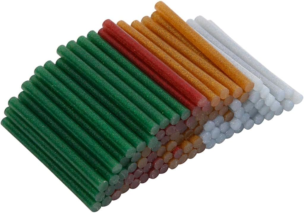 Creativ Guns and hot Glue Sticks, One Size, Greenredgoldsilver