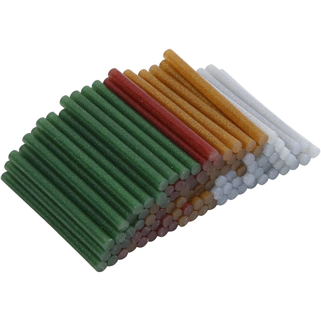 Creativ Guns and hot Glue Sticks, One Size, Greenredgoldsilver
