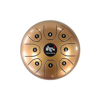 Amazon | スティール タング ドラム 5.5インチ ハンドパン (金色