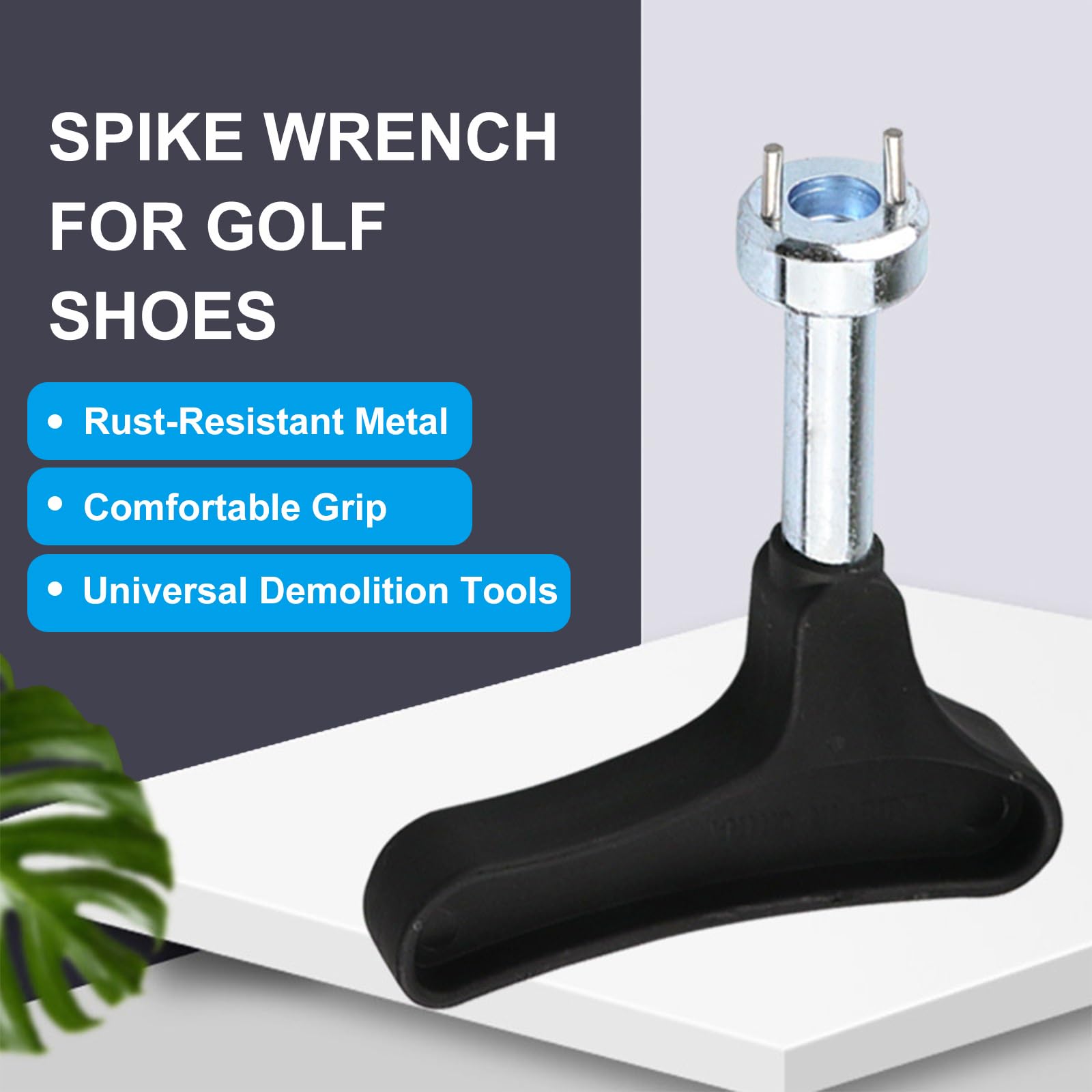 Llave de Tacos de Golf, Herramienta de Extracción, Acero Inoxidable, 2 Piezas
